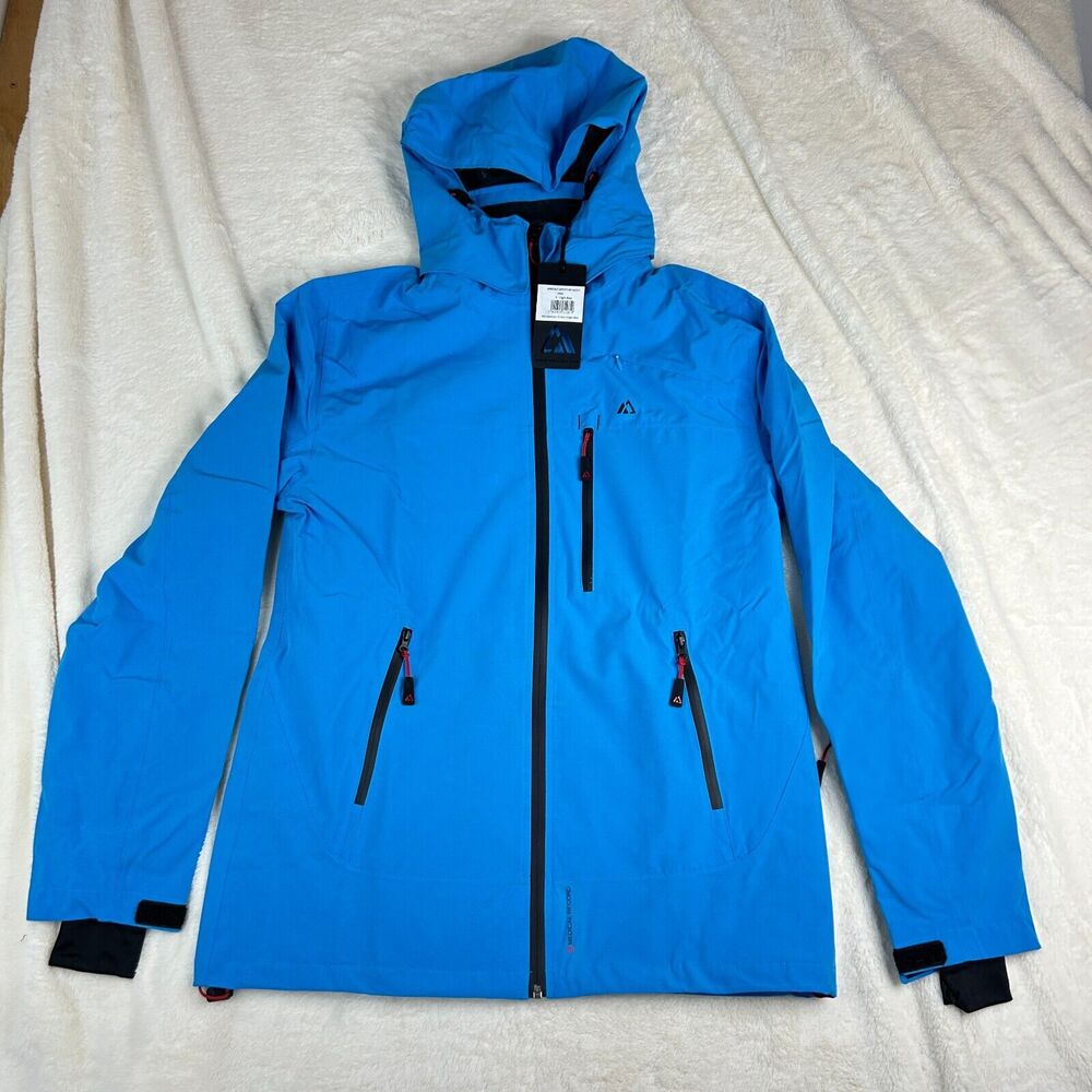 Apricoat Men's Jacket in Light Blue with Removable Hood Size Small